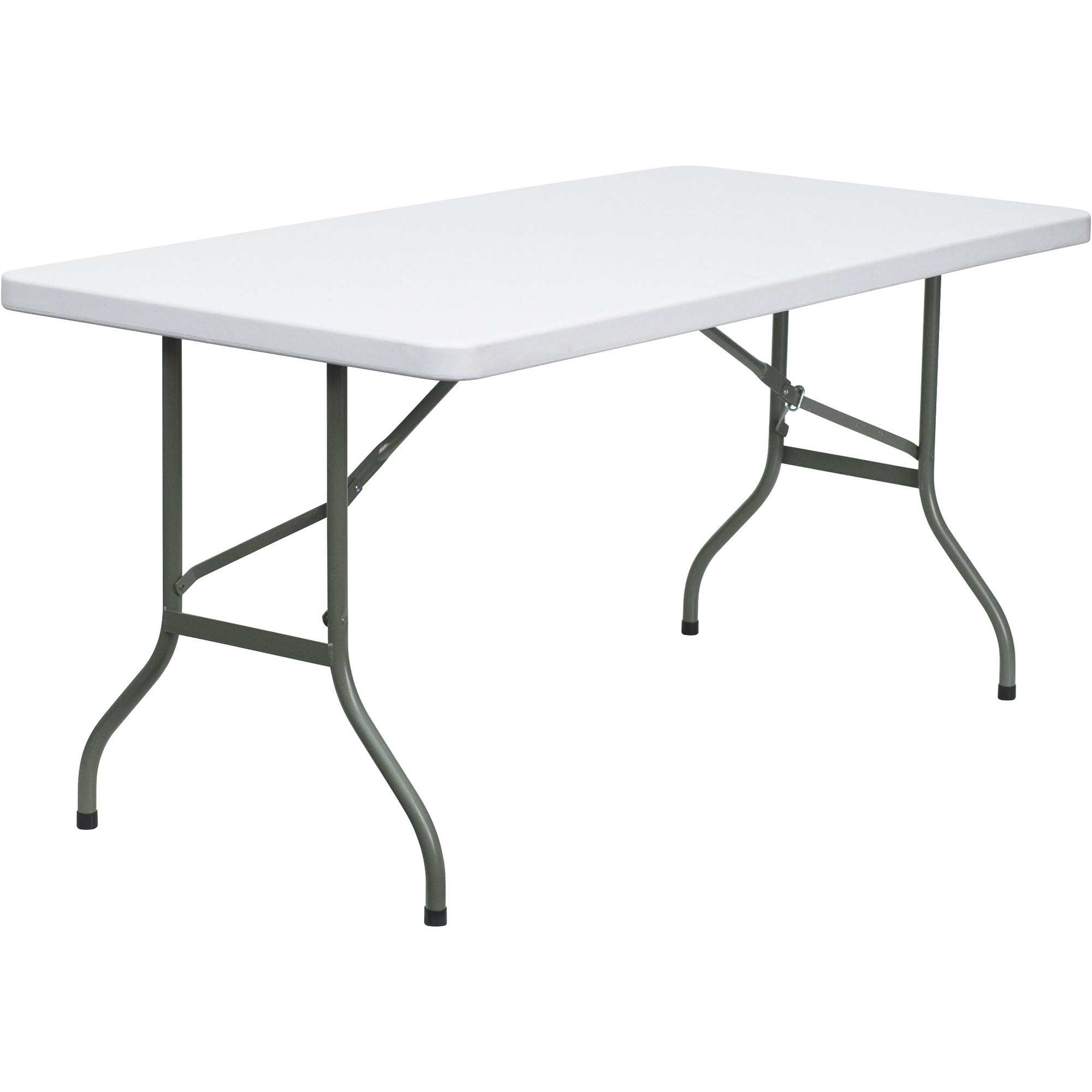 Flash Furniture Commercial-Grade Plastic Rectangular Folding Table, Granite White, 60in.L x 30in.W x 29in.H, Model# DADYCZ152